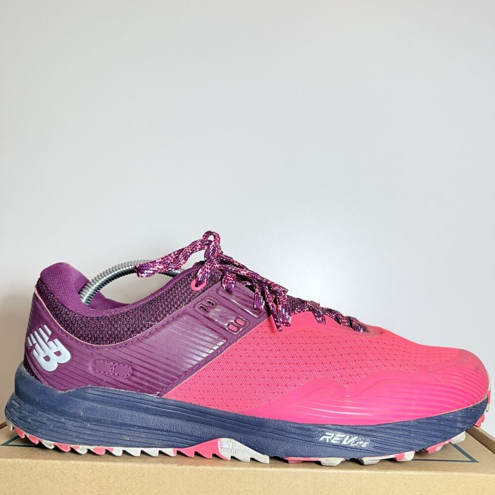 New Balance Womens 12 Nitrel v2 Trail Running Shoes Pink Purple Sneaker Hiking